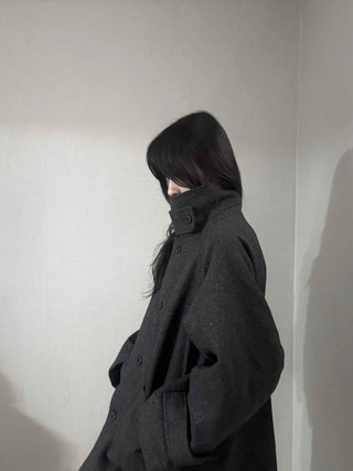 Big Collar A-Line Oversized Quilted Coat