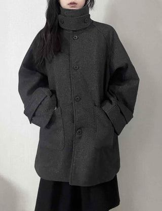 Big Collar A-Line Oversized Quilted Coat