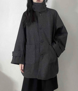 Big Collar A-Line Oversized Quilted Coat