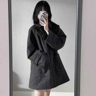 Big Collar A-Line Oversized Quilted Coat