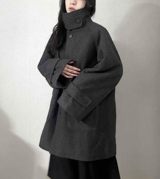 Big Collar A-Line Oversized Quilted Coat