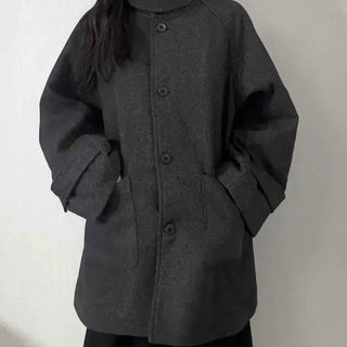 Big Collar A-Line Oversized Quilted Coat