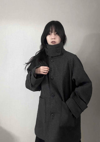 Big Collar A-Line Oversized Quilted Coat