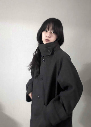 Big Collar A-Line Oversized Quilted Coat