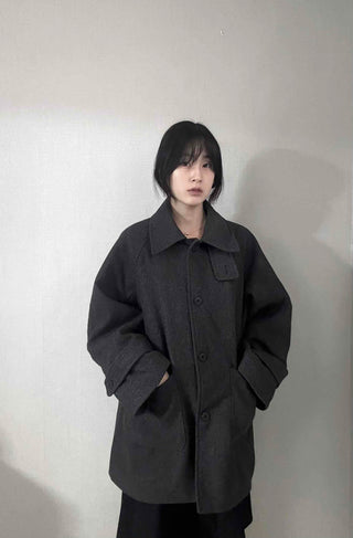 Big Collar A-Line Oversized Quilted Coat