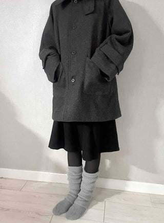 Big Collar A-Line Oversized Quilted Coat