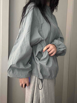 Grid Check Zip-up Windbreaker