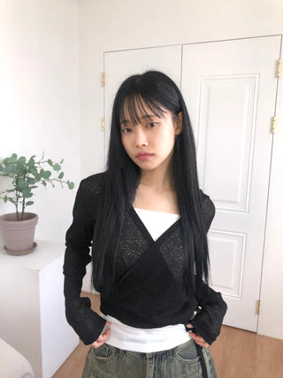 Oniel Knit Wrap Hooded Cardigan