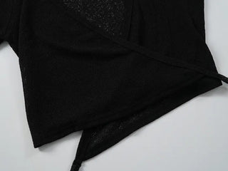 Oniel Knit Wrap Hooded Cardigan