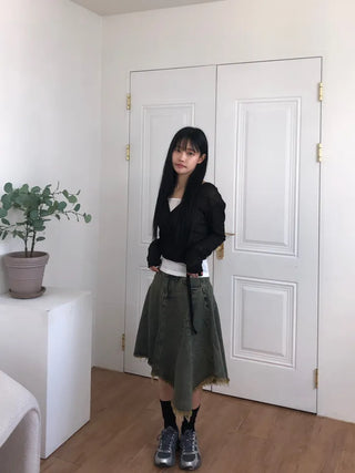 Oniel Knit Wrap Hooded Cardigan