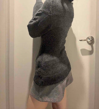 Winter High-Waisted Wool Shorts
