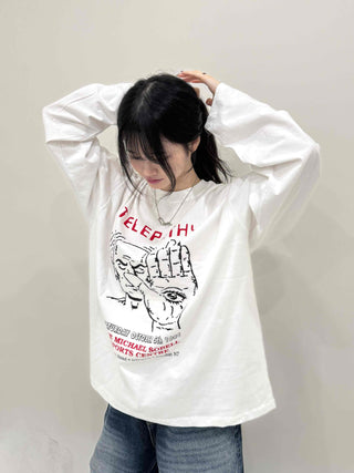 Campus Lettering Graphic Oversized Long Sleeve T-shirt