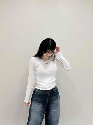 Slim Fit Round Neck Long Sleeve T-shirt