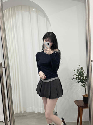 High-waisted Pleated Tennis Skirt