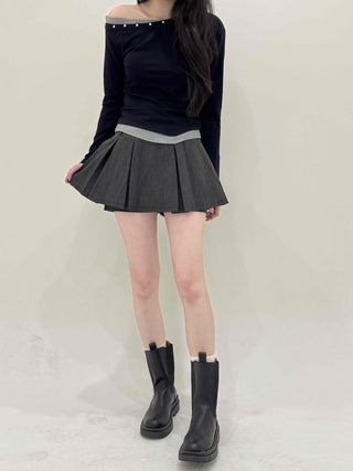 High-waisted Pleated Tennis Skirt