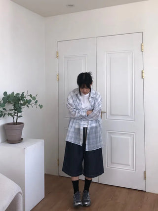 Lisa Oversized Linen See-through Shirt