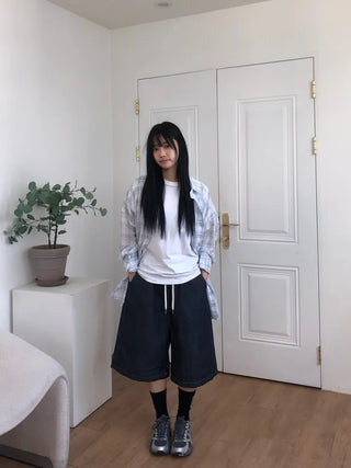 Lisa Oversized Linen See-through Shirt