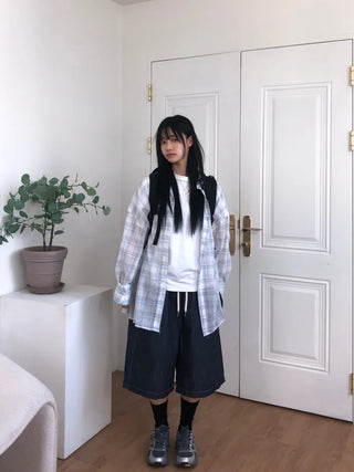 Lisa Oversized Linen See-through Shirt