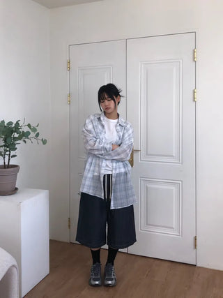 Lisa Oversized Linen See-through Shirt