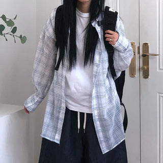 Lisa Oversized Linen See-through Shirt