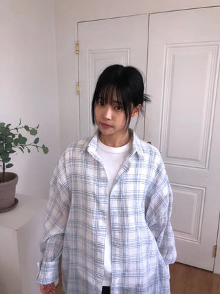 Lisa Oversized Linen See-through Shirt