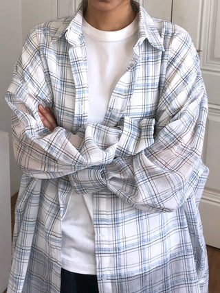 Lisa Oversized Linen See-through Shirt