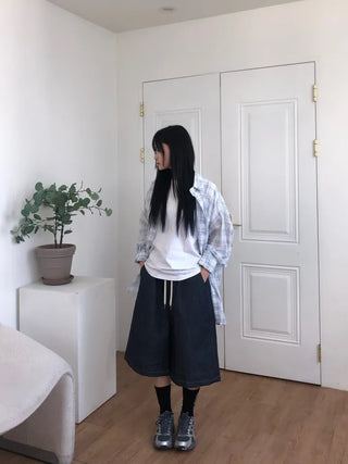Lisa Oversized Linen See-through Shirt