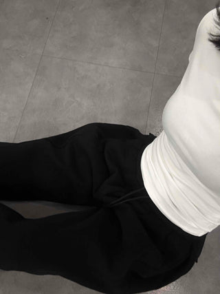 Button Pocket Wide Sweatpants