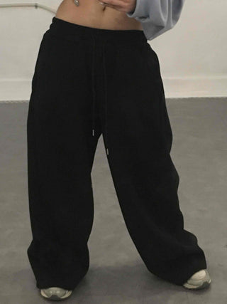 Button Pocket Wide Sweatpants