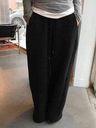 Button Pocket Wide Sweatpants