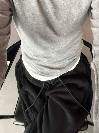 Button Pocket Wide Sweatpants
