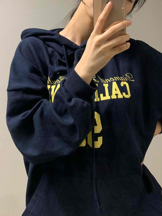 Lettering Oversized Hoodie Tracksuit Set