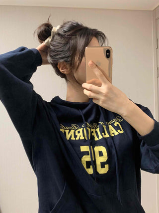 Lettering Oversized Hoodie Tracksuit Set