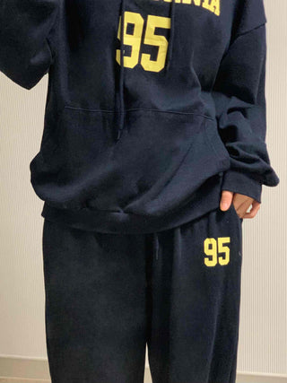 Lettering Oversized Hoodie Tracksuit Set