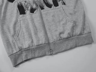 Leua Lettering Hooded Vest