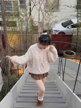 Winter Corduroy Pleated Mini Skirt