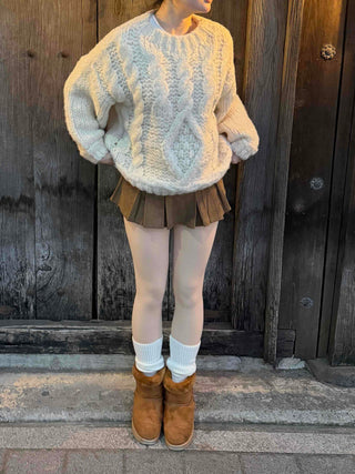 Winter Corduroy Pleated Mini Skirt