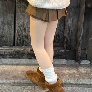 Winter Corduroy Pleated Mini Skirt