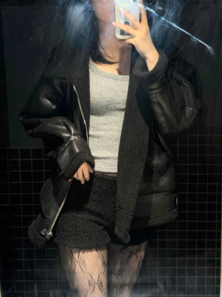 Chic Stretchy Knit Mini Shorts