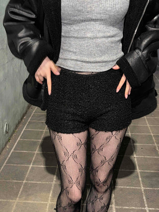 Chic Stretchy Knit Mini Shorts