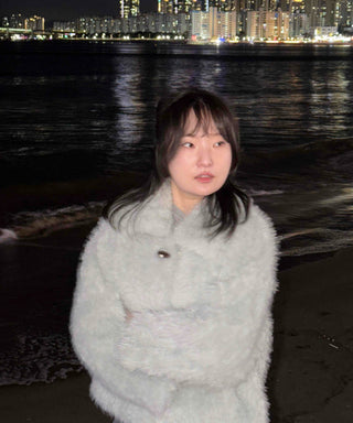 Voluminous Fur Duffle Button Crop Jacket