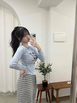 Striped Elastic Waist Training Pants