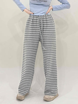 Striped Elastic Waist Training Pants