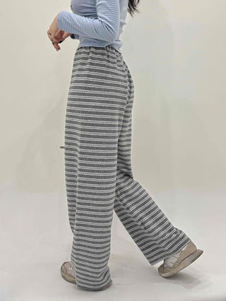 Striped Elastic Waist Training Pants