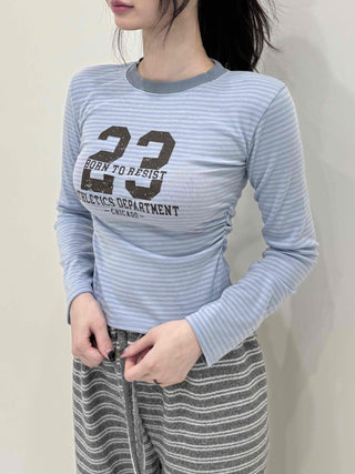 Casual Striped Slim Fit Color Block Long Sleeve T-shirt