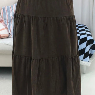 Frill High-Waisted Long Skirt