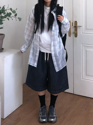 Tisci Raw Denim Bermuda Pants