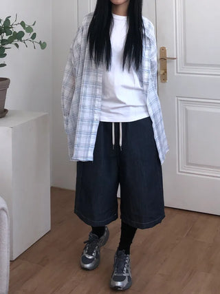 Tisci Raw Denim Bermuda Pants