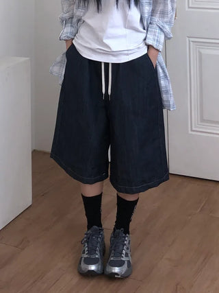 Tisci Raw Denim Bermuda Pants