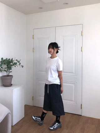 Tisci Raw Denim Bermuda Pants